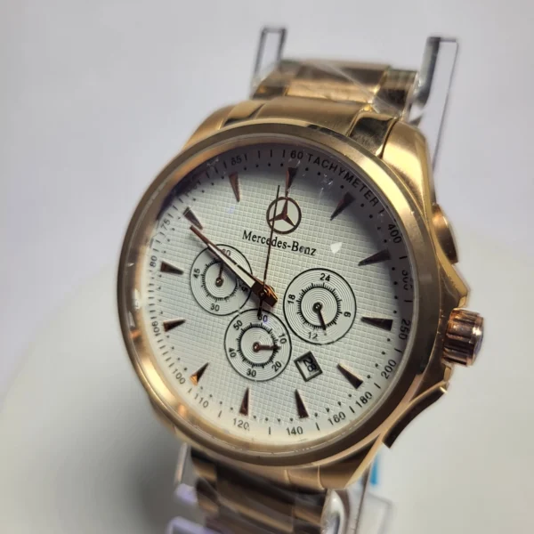 Benz Chronograph Tachymeter Men's Rose Gold Stainless Steel Watch