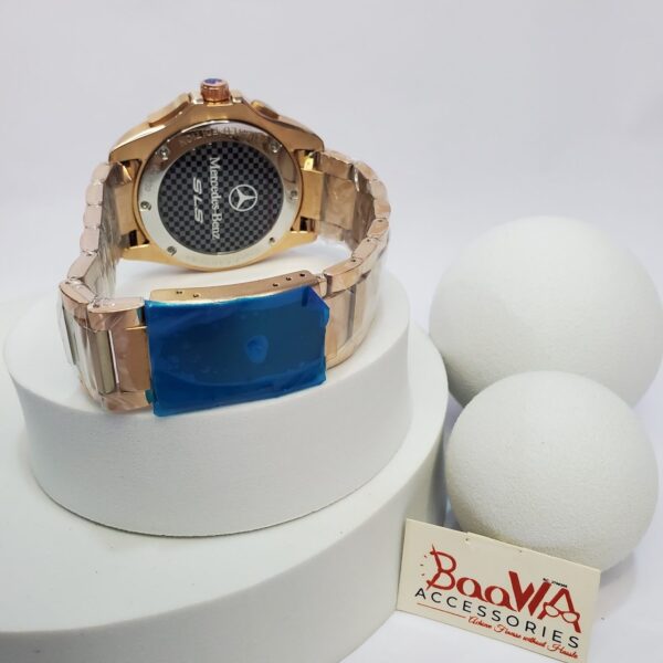 Benz Chronograph Tachymeter Men's Rose Gold Stainless Steel Watch