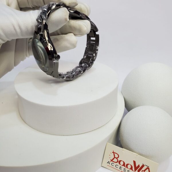 Michael Kors Women's Black Dial Gold Accent Chain Analog Watch