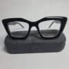 Miu Miu 15NV Women's Cat-Eye Full-Rim Acetate Glasses (Red  Black)