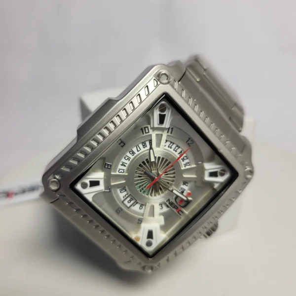 Nepic S241 Men's Stainless Steel Square Date Watch