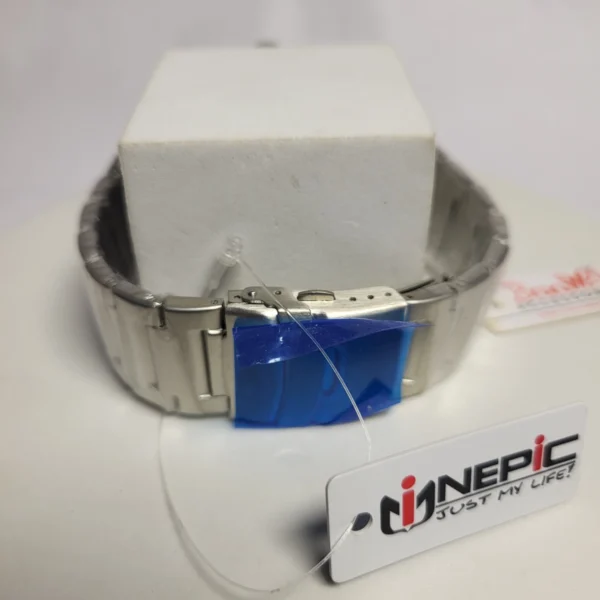 Nepic S241 Men's Stainless Steel Square Date Watch
