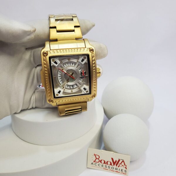 Nepic S241 Men's Stainless Steel Square Date Watch