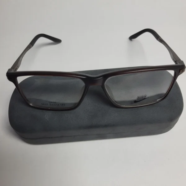 Nike TR90 Rectangle Frame Eyeglasses - Black with Red Accents