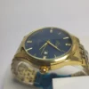 Omega Gold Stainless Steel Quartz Men's Watch with Date