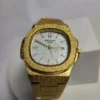 Patek Philippe 1560 Men's Gold Textured Stainless Steel Water Resistant Watch