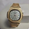 Patek Philippe 1560 Men's Gold Textured Stainless Steel Water Resistant Watch