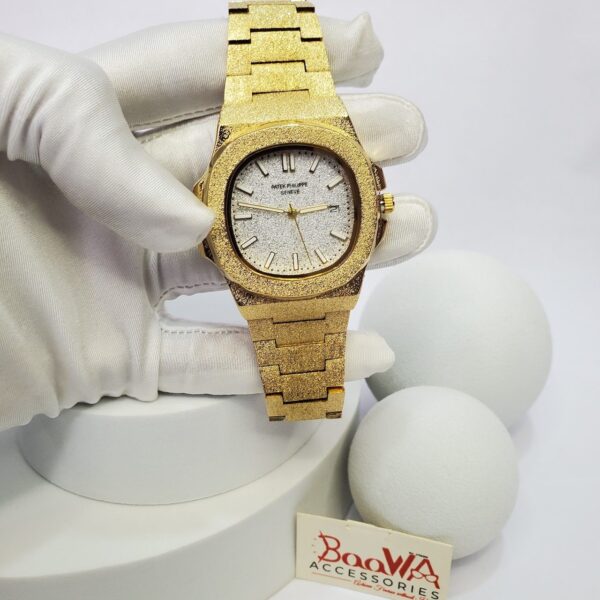 Patek Philippe 1560 Men's Gold Textured Stainless Steel Water Resistant Watch