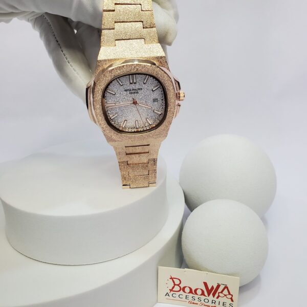 Patek Philippe 1560 Men's Gold Textured Stainless Steel Water Resistant Watch