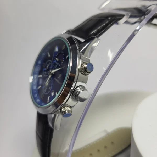 Poedagar 882B Men's Chronograph Stainless Steel Leather Watch