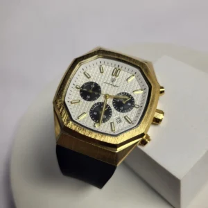 Poedagar P893 Men's Gold Chronograph Water Resistant Watch