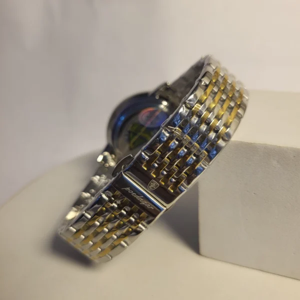 Poedagar 836 Men's Two-Tone Stainless Steel Quartz Day-Date Analog Watch