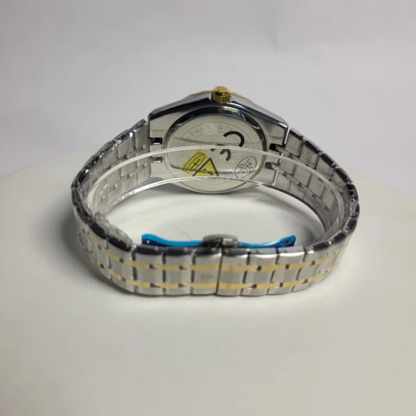 Poedagar Men's Black Stainless Steel Quartz Day-Date Water Resistant Watch 872B/896B