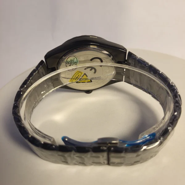 Poedagar Men's Black Stainless Steel Quartz Day-Date Water Resistant Watch 872B/896B