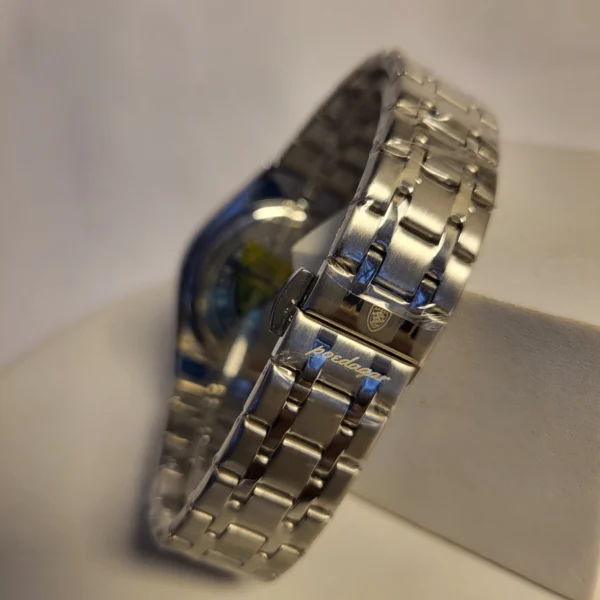 Poedagar Men's Black Stainless Steel Quartz Day-Date Water Resistant Watch 872B/896B