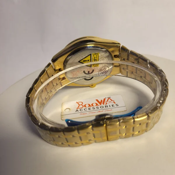 Poedagar Men's Black Stainless Steel Quartz Day-Date Water Resistant Watch 872B/896B