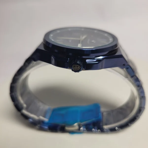 Poedagar Men's Black Stainless Steel Quartz Day-Date Water Resistant Watch 872B/896B