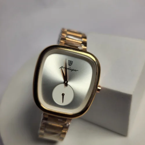 Poedagar 783G Men's Gold-Toned Chronograph Water Resistant Watch