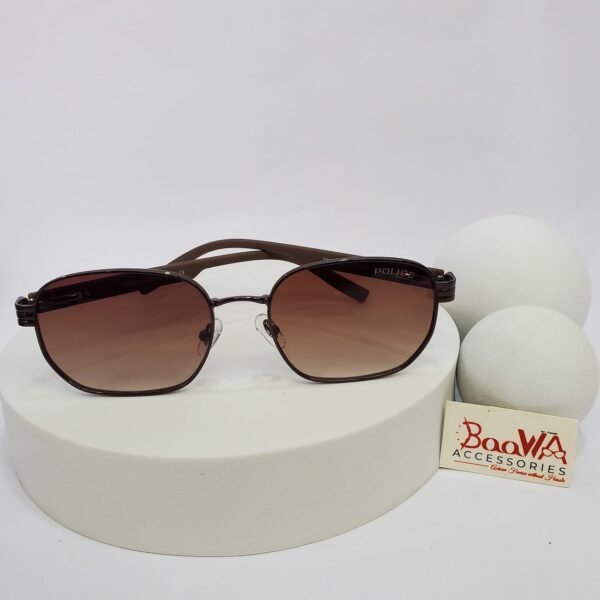 Police T0973 Men's Metal Frame Gradient  Dark Lens Sunglasses