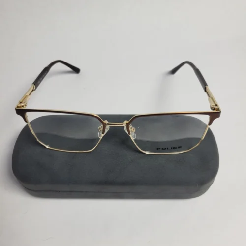 Police CH 6039 Men's Rectangle Metal Full-Rim Eyeglasses