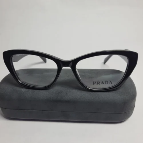 Prada PR 19WV Black Cat-Eye Acetate Eyeglasses