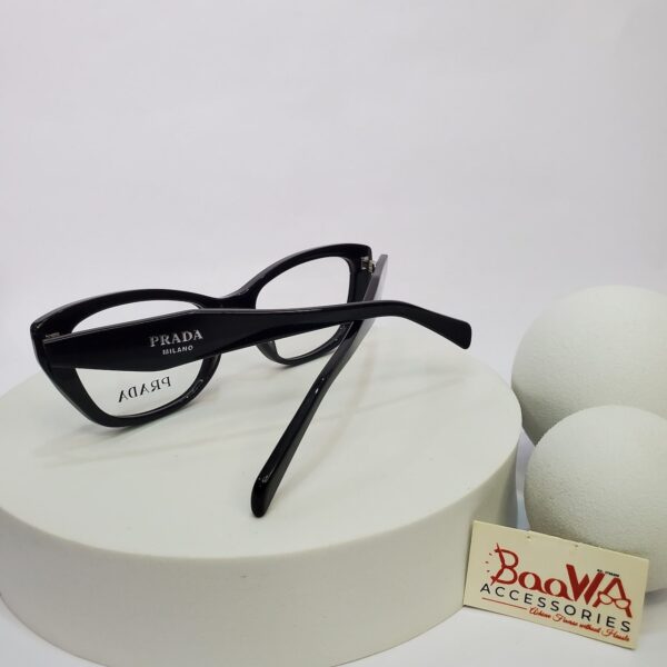 Prada PR 19WV Black Cat-Eye Acetate Eyeglasses