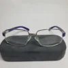 Prada Men's Rectangle Metal Frame Eyeglasses - Gold  Blue