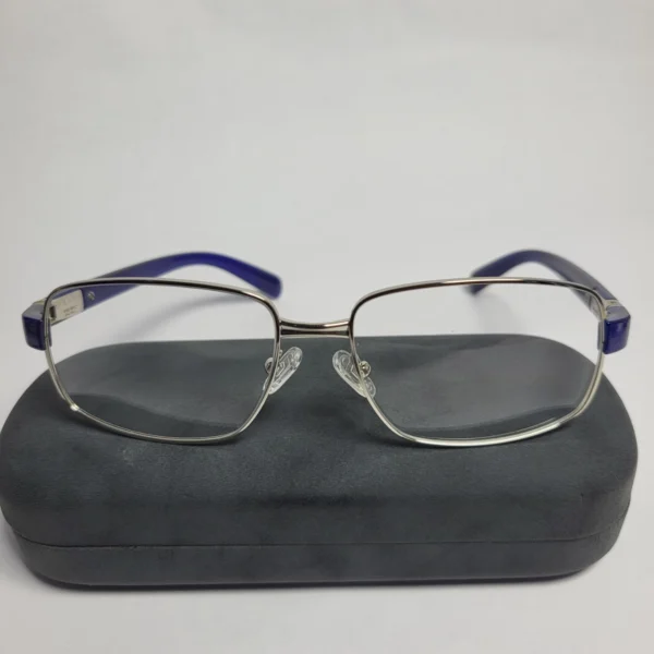 Prada Men's Rectangle Metal Frame Eyeglasses - Gold  Blue
