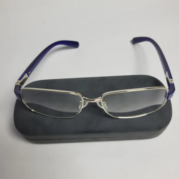 Prada Men's Rectangle Metal Frame Eyeglasses - Gold  Blue