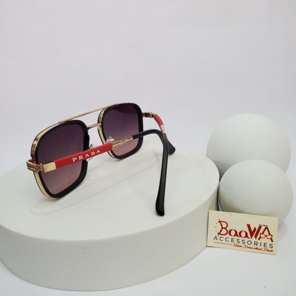 Prada C-277 Gold Frame Rectangle Sunglasses