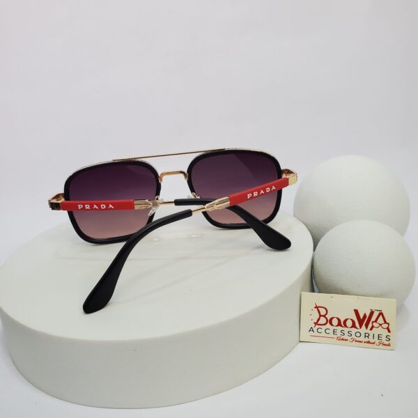 Prada C-277 Gold Frame Rectangle Sunglasses