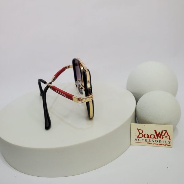 Prada C-277 Gold Frame Rectangle Sunglasses