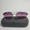 Prada ZL496 Aviator Square Sunglasses - Gold  Black