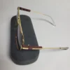 Prada ZL496 Aviator Square Sunglasses - Gold  Black