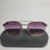 Prada ZL496 Aviator Square Sunglasses - Gold  Black