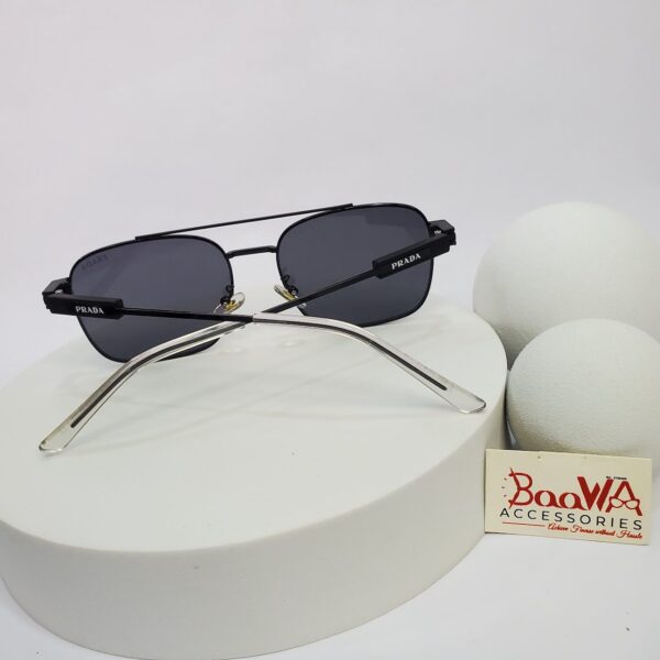 Prada ZL496 Aviator Square Sunglasses - Gold  Black