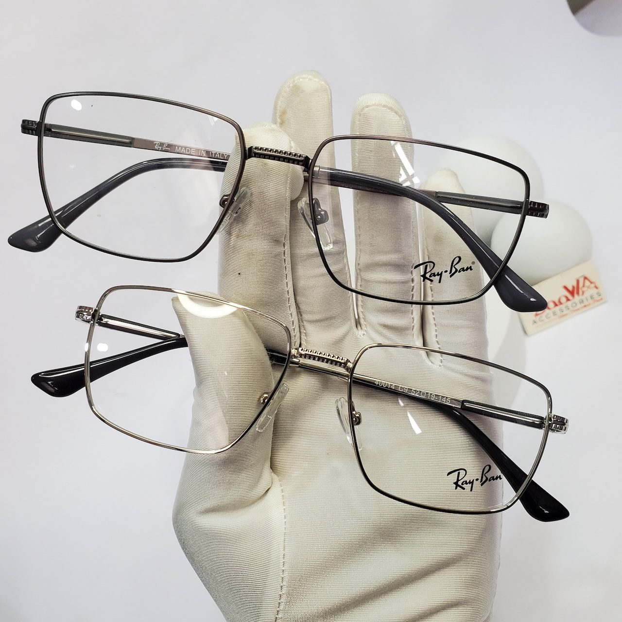 Ray-Ban Men's Square Titanium Full-Rim Eyeglasses