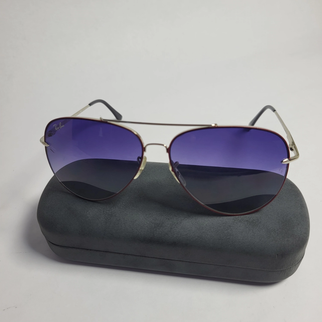 Ray-Ban RB3469 Unisex Titanium Aviator Purple Gradient Sunglasses