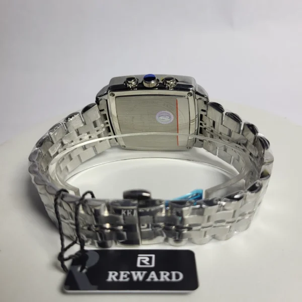 Reward Men's RD81100M Chronograph Water Resistant Gold Black Square Watch