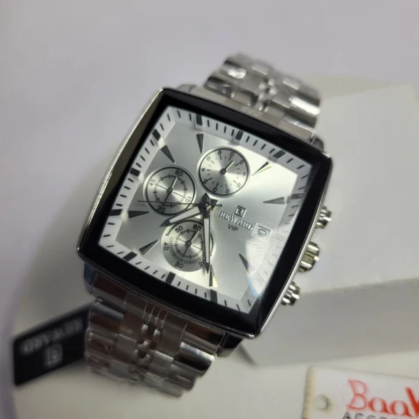 Reward Men's RD81100M Chronograph Water Resistant Gold Black Square Watch