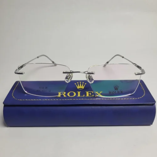 Rolex RO9816 Ti-A Rimless Titanium Rectangle Eyeglasses