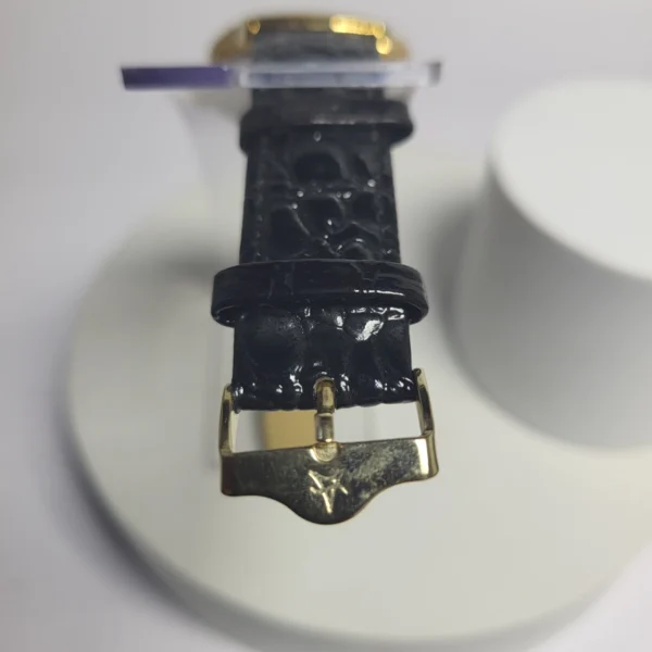 St. Alexander Men's Quartz Analog Gold-Tone Leather Watch with Date