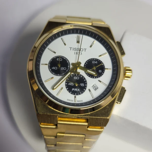 Tissot PRX 1853 Men's Gold Stainless Steel Chronograph Watch