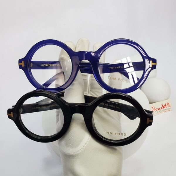 Tom Ford TF5613 Round Acetate Eyeglasses - Blue  Black