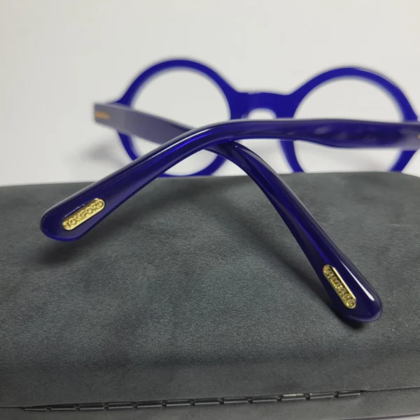 Tom Ford TF5613 Round Acetate Eyeglasses - Blue  Black