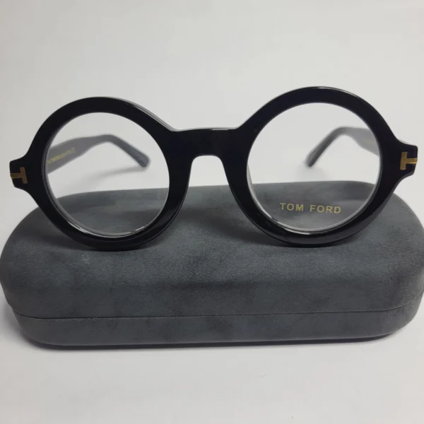 Tom Ford TF5613 Round Acetate Eyeglasses - Blue  Black