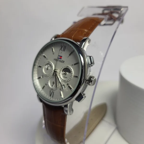 Tommy Hilfiger Men's Stainless Steel Chronograph Leather Watch