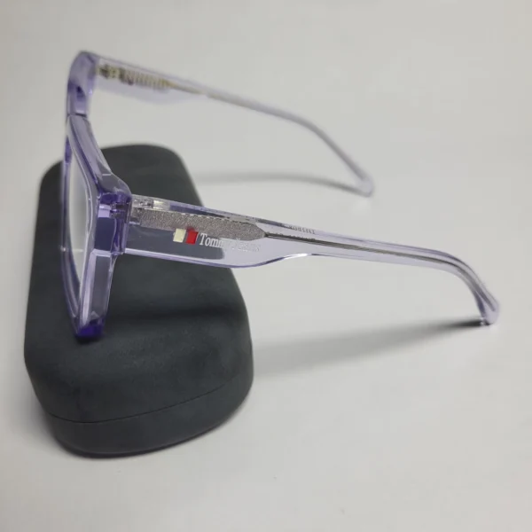 Tommy Jeans TH1598 Square Frame Prescription Ready Glasses (Black  Purple)