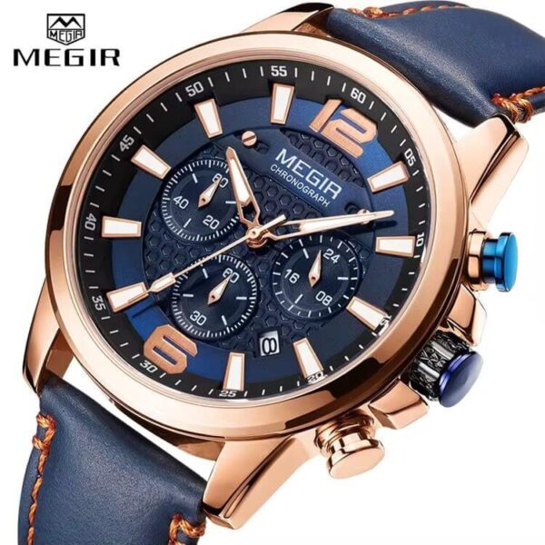 Megir A29 Premium Chronograph Leather Men's Watch