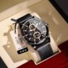 Poedagar A14 Men's Leather Chronograph-Style Watch